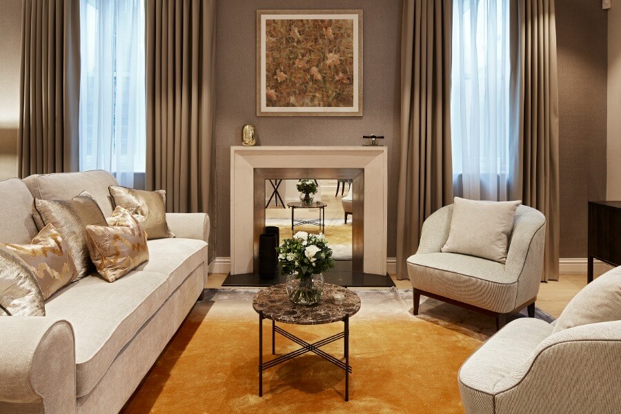 InnClusive’s apartment at Hyde Park Gate, London - living area