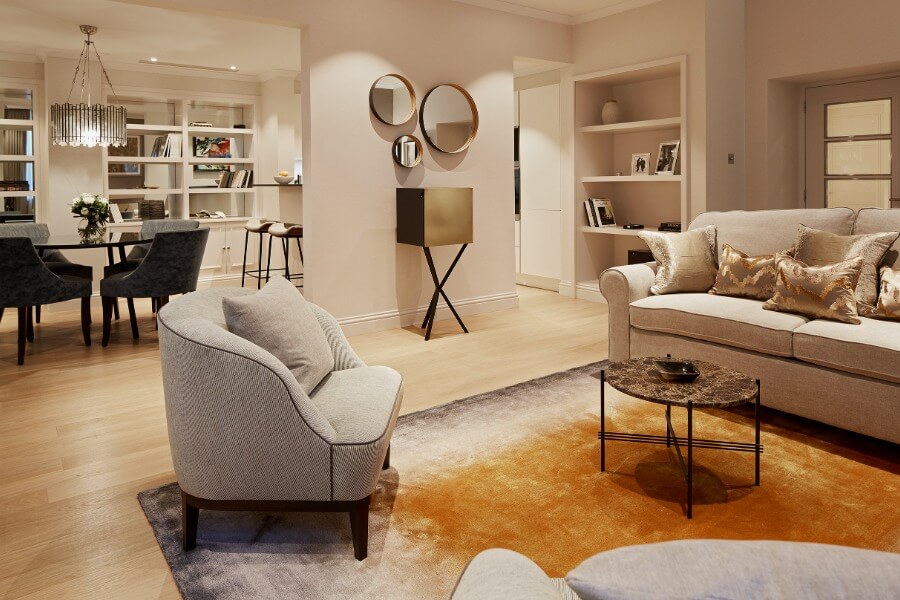 InnClusive’s apartment at Hyde Park Gate, London - living area