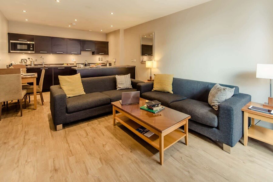 InnClusive’s apartment at Shudehill, Manchester- living area