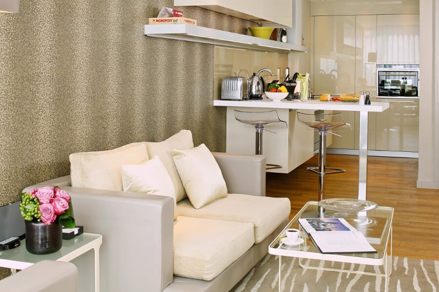 InnClusive’s apartment at Three Quays, London - Living area