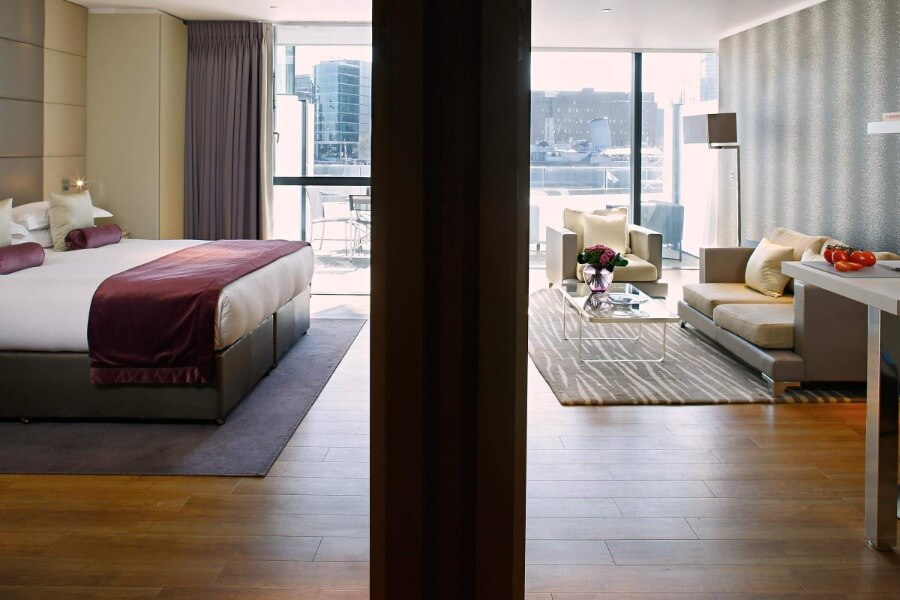 InnClusive’s apartment at Three Quays, London - Living area